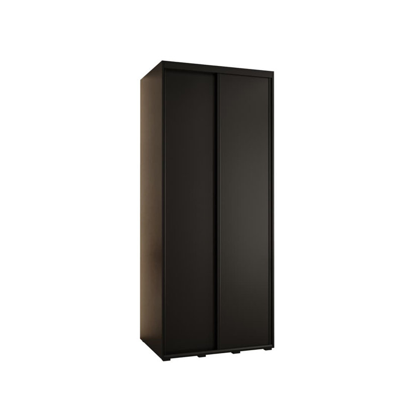 Cayleen 2 Door Manufactured Wood Wardrobe, Black