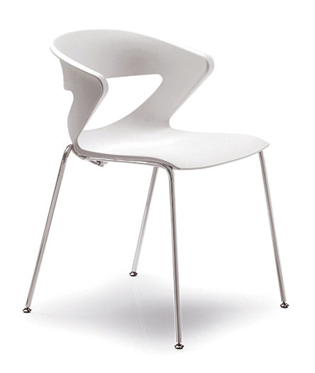 Chaise d'invité Kreature, blanc