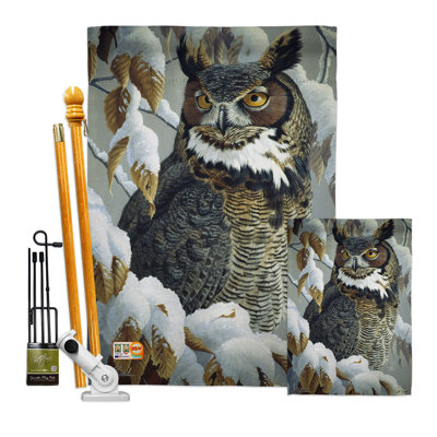 Double Sided 40'' H x 28'' W Polyester Animal Flag Set