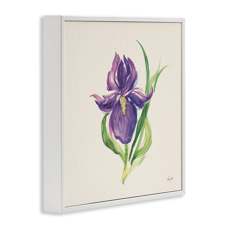«Iris de Pâques» par Kristy riz bf-992, Estampe numérique encadrée blanc bord de mer, H 12 po x l 12 po