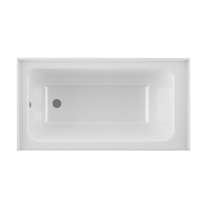 60'' x 30'' Soaking Acrylic Bathtub, Left