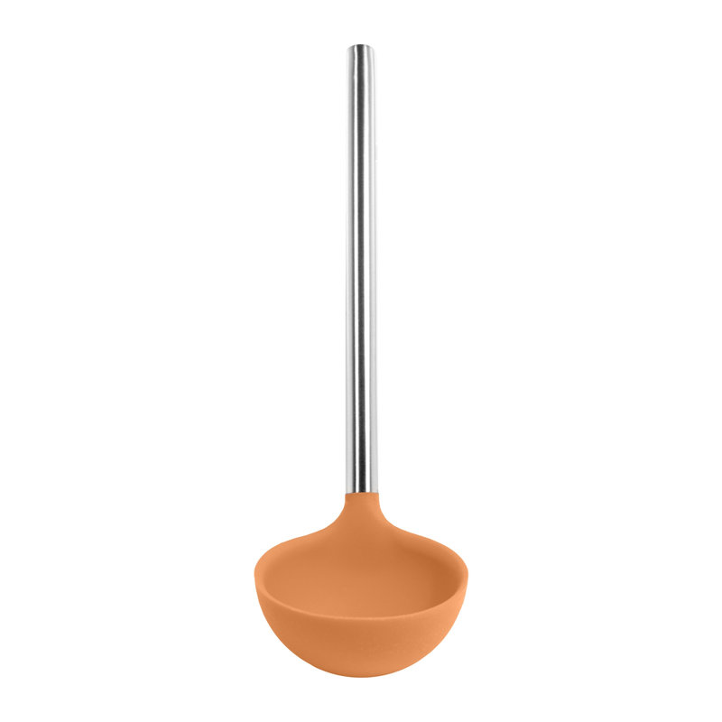 Louche en silicone avec poignée en acier inoxydable pour ragoûts et sauces Tovolo, Abricot