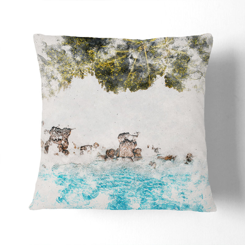 Square Throw Cushion, Black, 40cm H x 40cm W x 15cm D