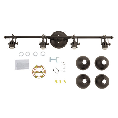 Roupen 4 -Light Fixed Track Track Kit with Dimmable and Adjustable Head