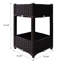 Lit à fleurs brun pour décor de balcon - 15,7 po x 15,7 po x 27,7 po, esthétique esthétique avec contrôle de bouchon de drainage 15,7 po x 15,7 po x 27,7 po-134392942