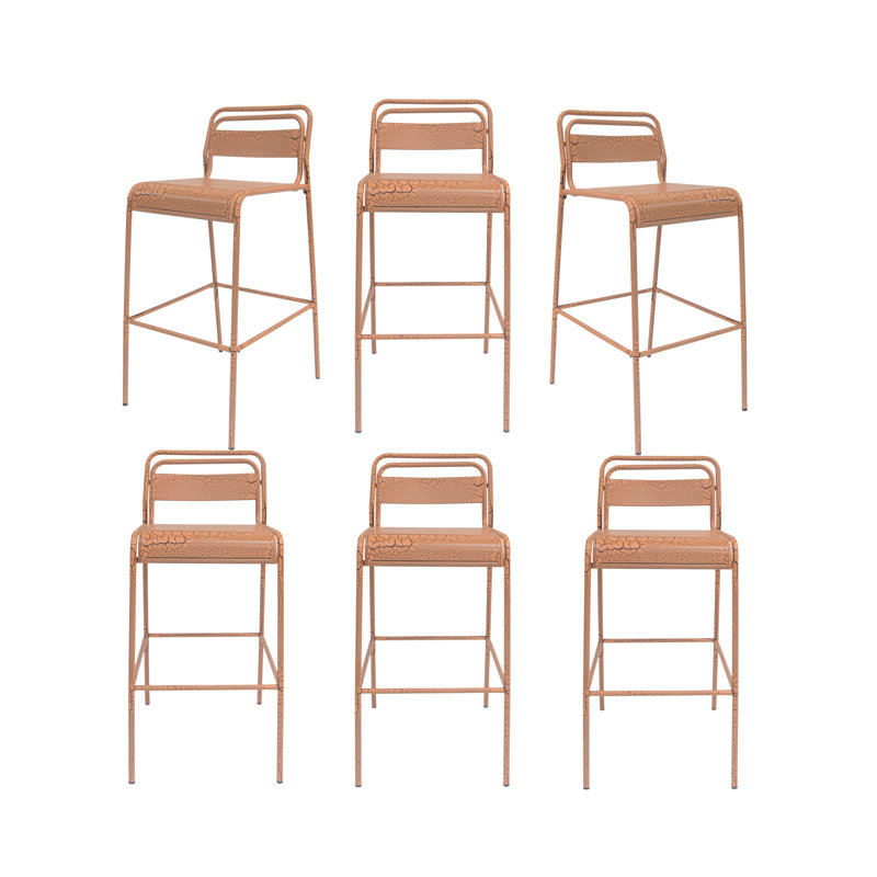Outdoor Barstool(Set Of 6, 6, Orange