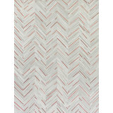Natural Hide Cowhide Chevron Area Rug