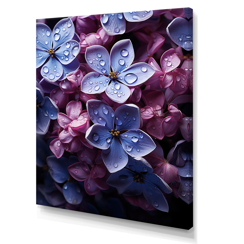 Lilas clair de lune chuchotant charme - lilas mur art salon, Toile tendue, H 20 po x l 12 po x P 1 po