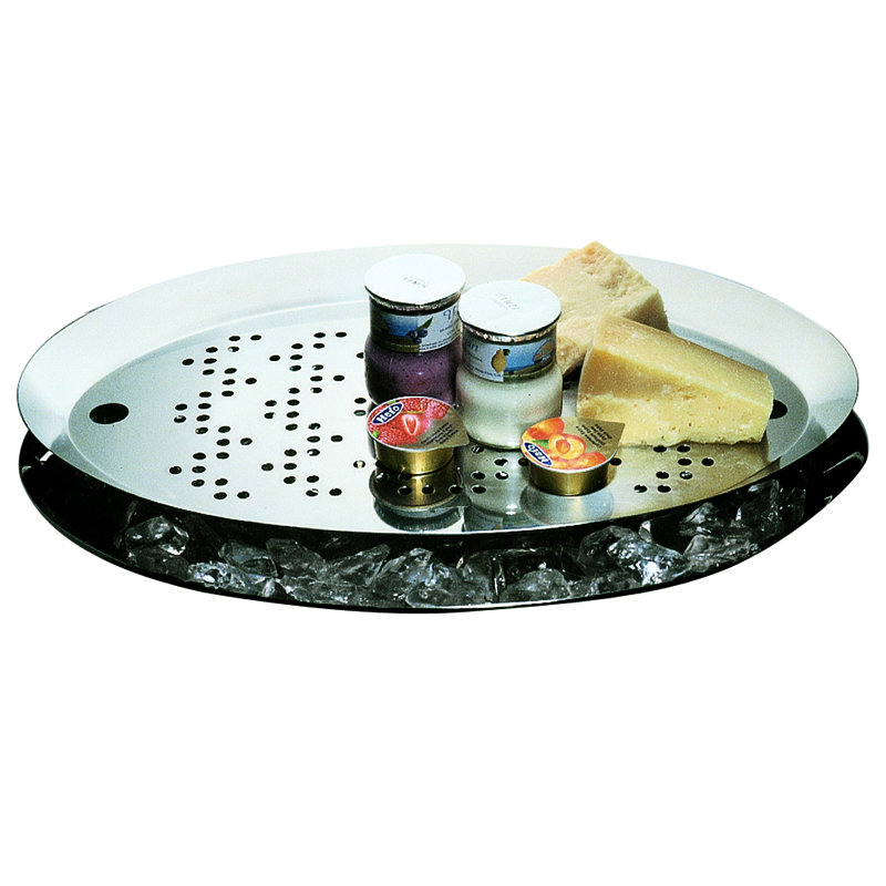 Plateau de refroidissement ovale avec gril; Uno L: 18-1 / 8 po l: 12-1 / 4 po C: 1 gallon, L 18,1 po x P 12,25 po