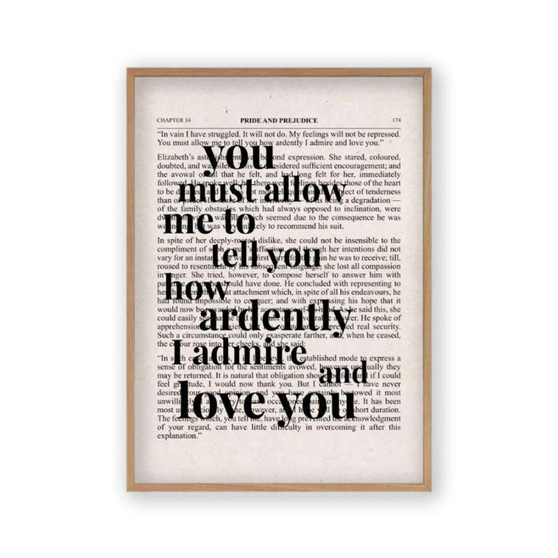 Print, Oak Frame, 31 cm H x 22 cm W