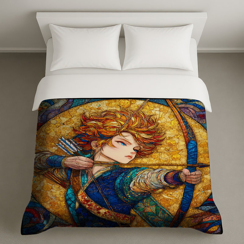 Housses de couette en vitrail Archer, Grand lit