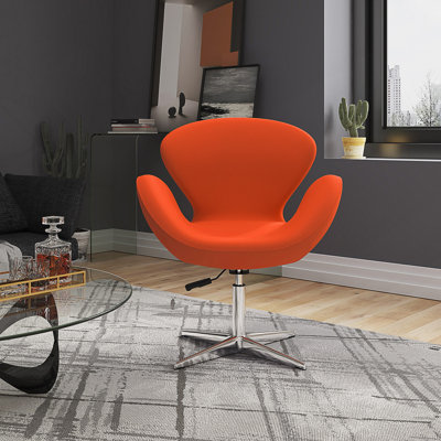 Chaise ballon rembourrée en métal Raspberry Modern