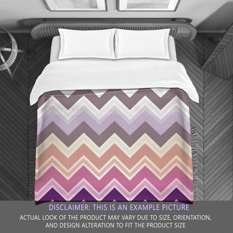 Chevron Comforter, Queen Comforter, Pink/Purple