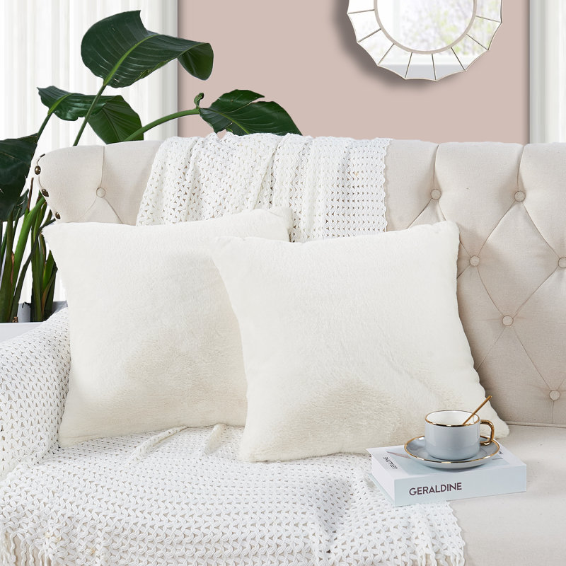 Square Throw Pillow Cover, Gardenia