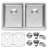 Ruvati 28-inch Undermount Kitchen Sink 50/50 Double Bowl 16 Gauge Stainless Steel