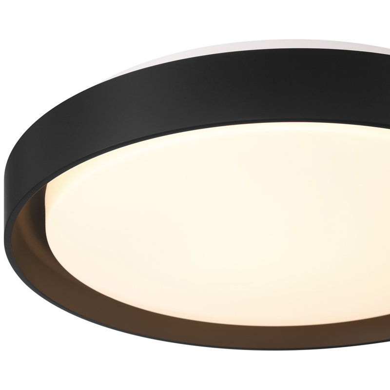 Lumea 3CCT LED Flush Mount - 15.5" - Matte Black Finish, Matte Black