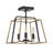 3-Matte black dimmable iron Flush mount light