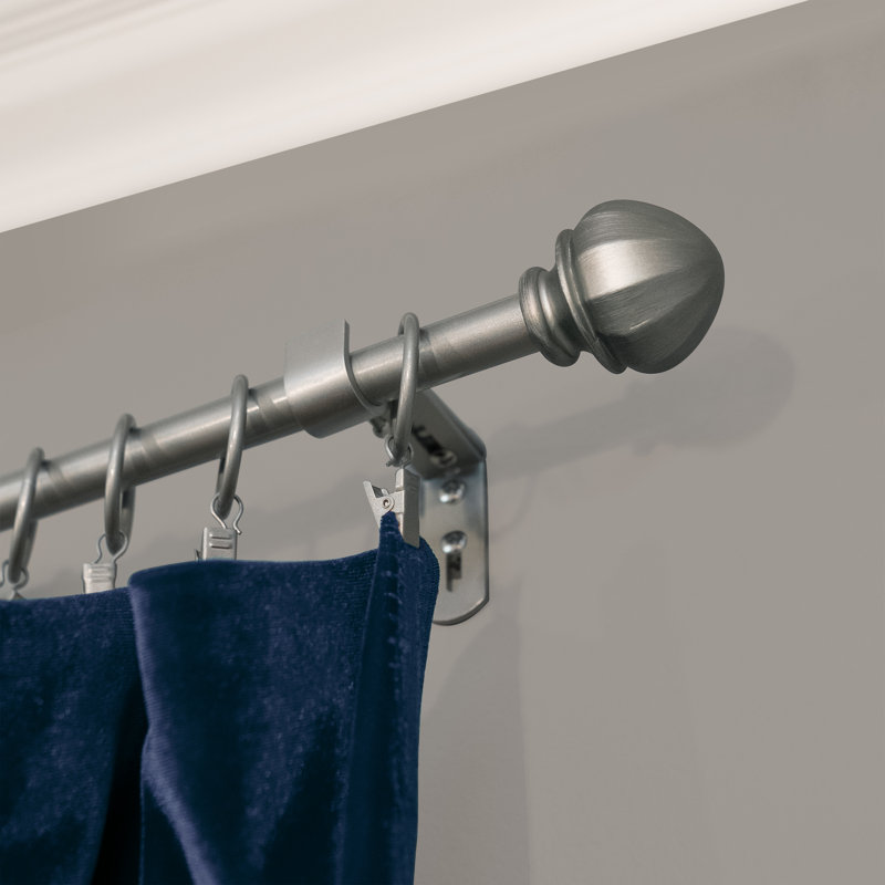 Tringle à rideaux simple réglable en métal Castaner, H 2 po x l 86 po x P 2,5 po