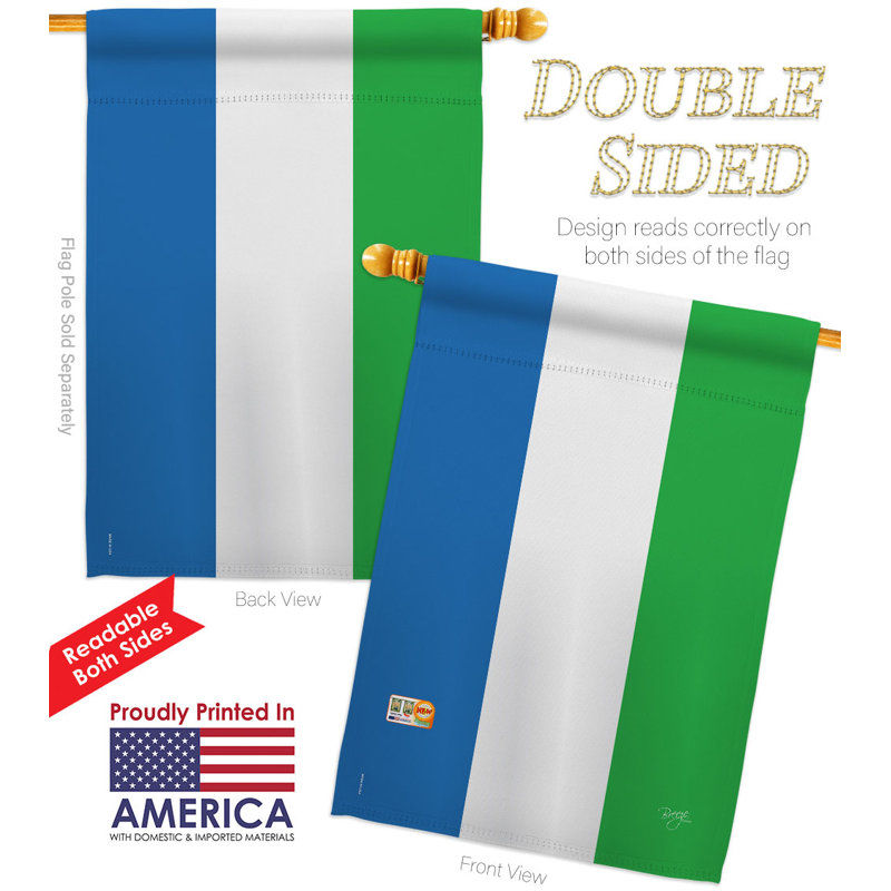 Double Sided 40'' H x 28'' W Polyester Flag Set