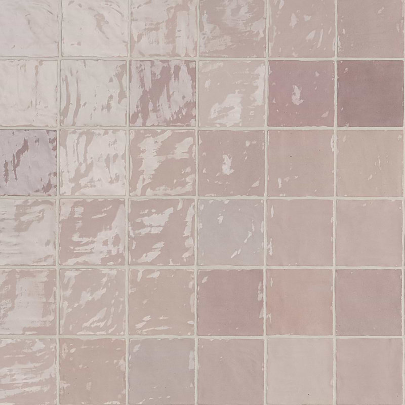Portmore 4x4 Glazed Ceramic Tile, Pink