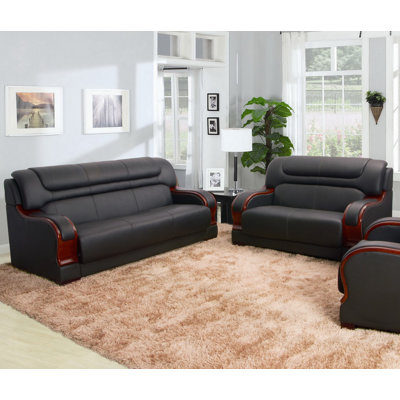 Murphree 2 Piece Genuine Leather Living Room Set by Red Barrel Studio