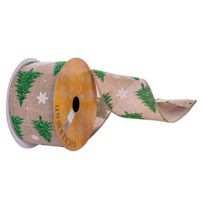 2.5'' Solid Snowflakes Ribbon