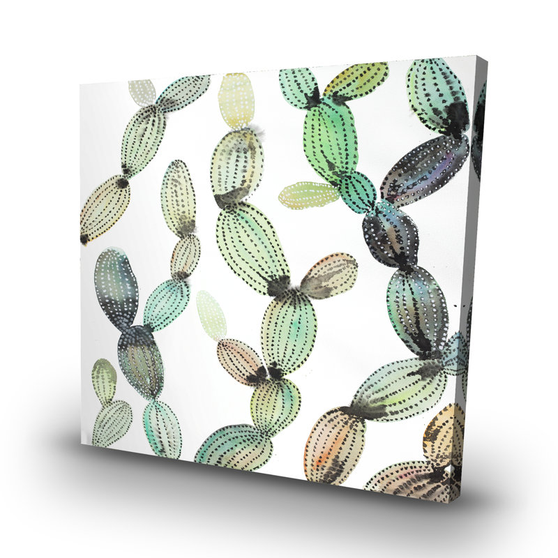Cactus pattern - 32"x32" art on canvas