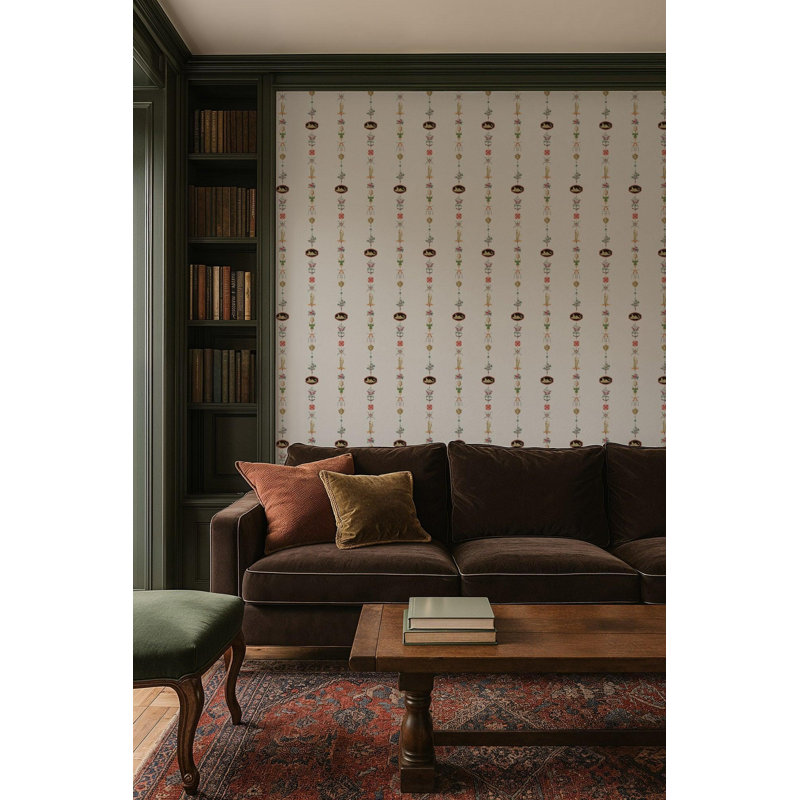 NeoClassical Stripe - Wallpaper, Ivory, Self-adhesive