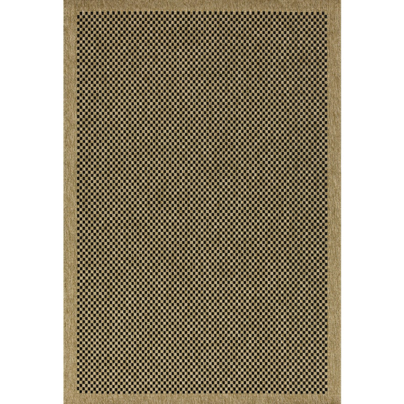 Jute/black Area Rug - 2.7 Ft. X 7.3 Stain , For Houseboats Natural + Black Indoor/outdoor Polypropylene,