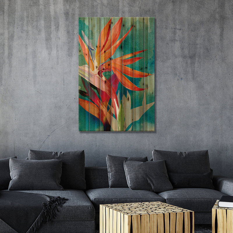 Oiseaux vifs du paradis II, L 26 po x H 40 po