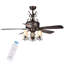 Ventilateur de plafond 52 pales en cristal 52 po avec chaînette et ensemble d'éclairage inclus Sayre-134727586
