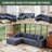 110" Cloudy Corduroy Frameless Boneless Modular Sectional Sofa With L-Shape Chaise, Deep Seat Boneless Couch, No Assembly Required, Modern Lounge Sofa-1885541754