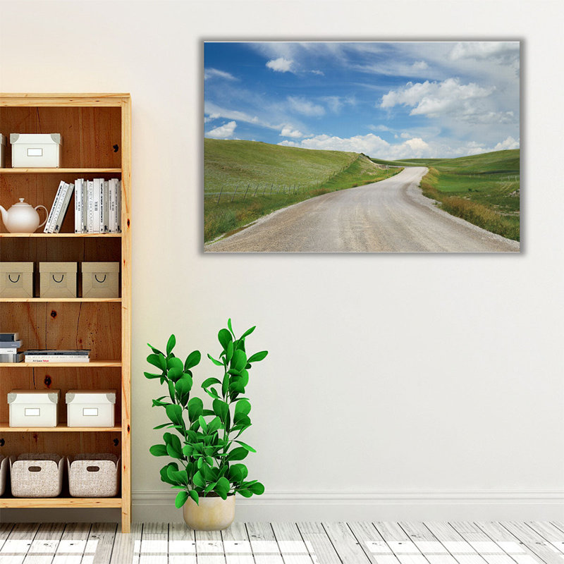 «Gravel Road Near Choteau Montana I», reproduction d'art sur toile, H 20 po x l 30 po