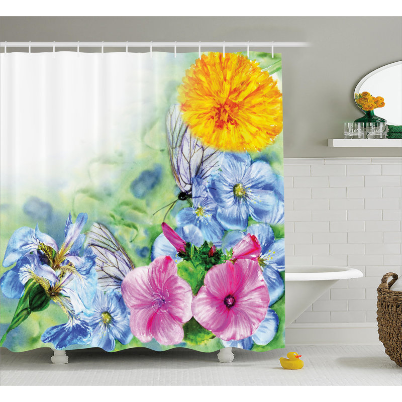 Shower Curtain with Hooks Included, 69" H x 84" W