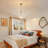 1-Light Opal White Glossy Glass Schoolhouse Pendant