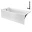 Baignoire en alcôve en acrylique blanc brillant avec drain extérieur 66 po x 34 po Streamline-108298497