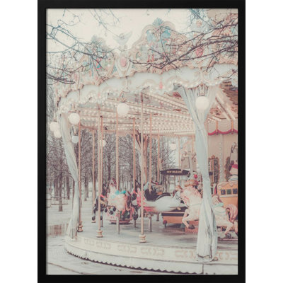 "Paris Carousel III", art mural texturé encadré