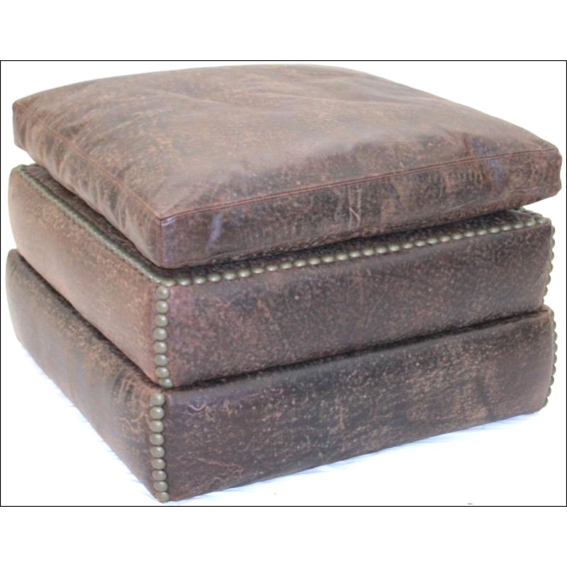 Square Ottoman, Bella Chocolate Performance Velvet, French Dark Cherry