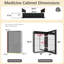 Armoire à pharmacie encastrée en aluminium noir avec miroir 24 po x l 24 po x H 30 po Flora-793913205-793913204