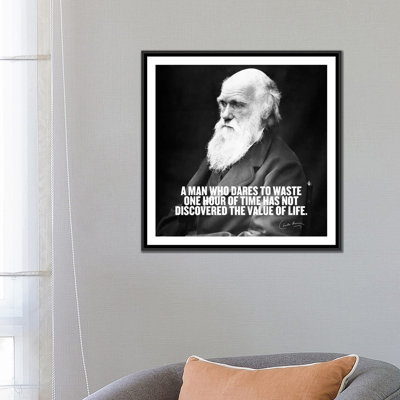 Citation de Charles Darwin, impression sur toile