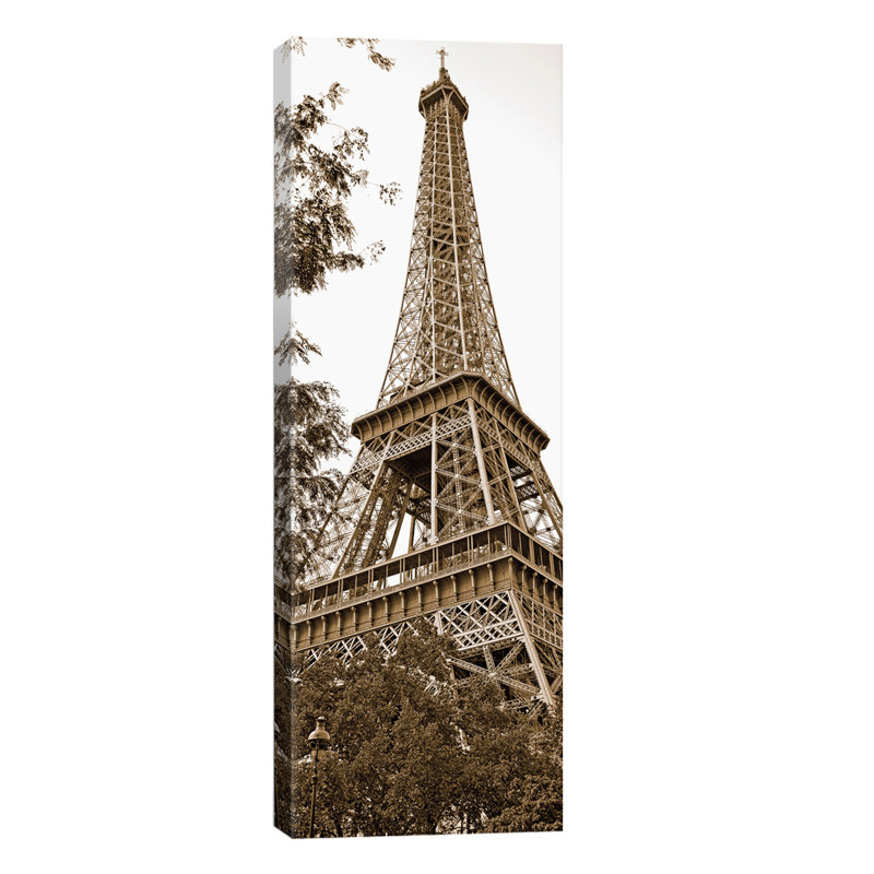 La Tour Eiffel I by Boyce Watt - No Frame Panoramic Print on Canvas, 121.92 cm H x 40.64 cm W x 1.91 cm D