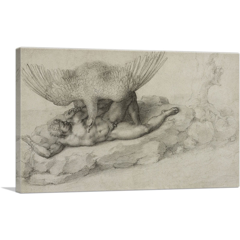 «Tityus 1532» par Michelangelo, reproduction d'art sur toile tendue, H 18 po x l 26 po x P 1,5 po
