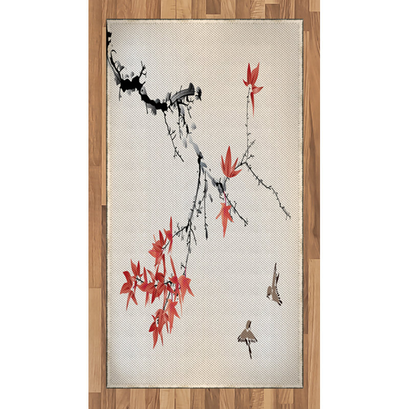 Tapis décoratif japonais en fibres à haute densité, Rectangle 2 pi 7 po x 5 pi