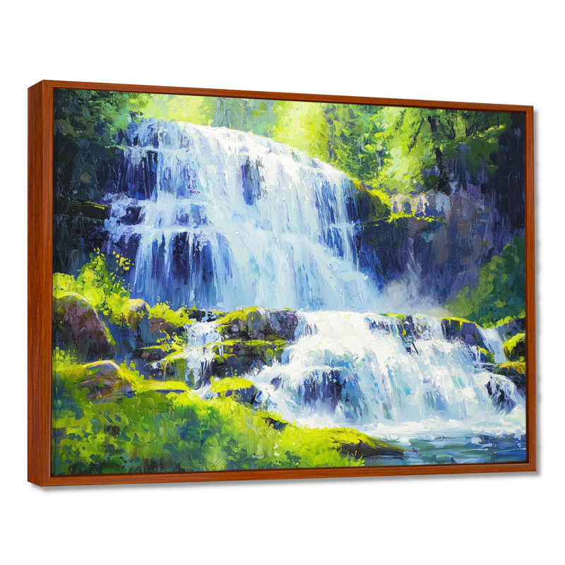 Décoration murale cascades à Washington III - Washington, 16" H x 32" W, Impression dans un cadre flottant sans passe-parto