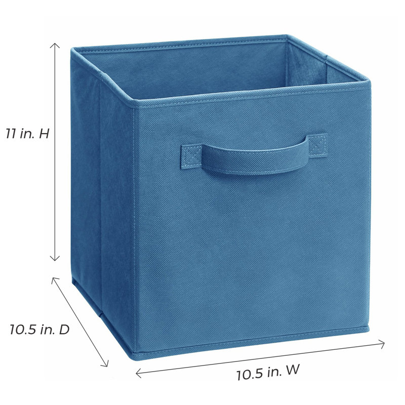 Tiroir en tissu Cubeicals, Bleu denim, Ensemble de 2