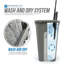 Flat Mop and Bucket Set with Built In Wringer 2 Microfibre Pads, 360 Degree Swivel Head