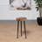 Landen Round Solid Tree Trunk Side Table Natural and Black