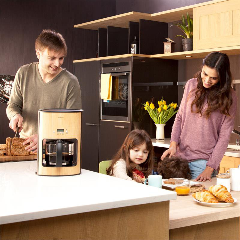 Klarstein 1.25 L Filter Coffee Machine Bamboo Garden