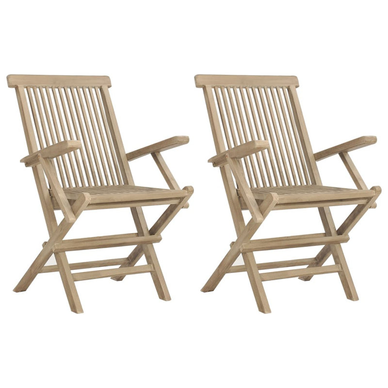 Chaise de patio pliante en teck, 2