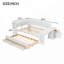 Lit de jour double avec tablettes de rangement-395653661